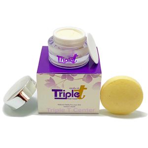 ครีมทริปเปิ้ลทรี Triple T Cream ขนาด20g. 1 กระปุก ฟรีสบู่โสมทานาคาในกล่อง