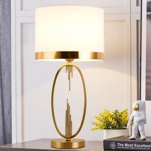 American Style LED Metal Bedside Lamp Modern Simple Table Lamp E27 Home Decor Table Lights Creative Hardware Table Lamp