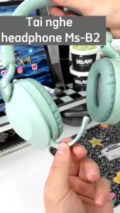 Tai Nghe Bluetooth Chụp Tai MS-B2 Có Micro Rời Giấu Trong Âm Thanh Hifi Chống Ồn Cao Headphone Bluetooth Gaming Micro