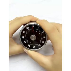 [ READY STOCK ] Stainless Steel Mini Mechanical Timer Kitchen Alarm Clock Timer with Magnetic Suction Multipurpose