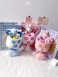 R2Y Lovely Cinnamoroll  Doll Flower Bouquet Cute Creative Sanrio Flower Handmade Flower Gift
