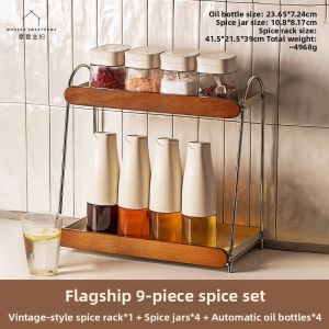 MODERN SWEETHOME | Vintage Style Multifunctional Kitchen Storage Rack