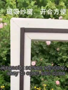 Window Screen Mosquito Net Adjustable Magnetic Window Screen &Velcro Window Screen,anti mosquito net Mesh with Full Frame Removable Washable