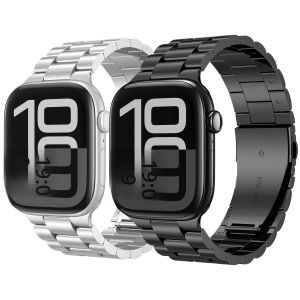 สายสแตนเลสสำหรับแอปเปิ้ลวอทช์อัลตร้า 2 49 มม.40 มม.44 มม.42 มม.41 มม.45 มม.46 มม.สำหรับไอวอทช์ ซีรีส์ 9 8 7 SE 6 สายนาฬิกา