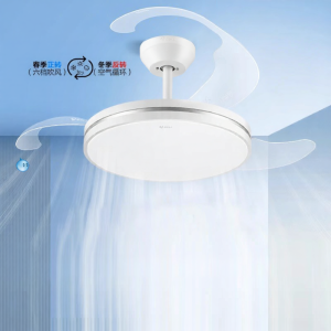 Bull | Invisible Bull Fan Light 2025 New Model for Bedroom And Dining Room Remote Control Modern Minimalist Style High Translucent PMMA Lampshade