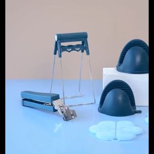 SG Stainless Steel Hot Bowl Clip Kitchen Anti-Scald Foldable Hot Bowl Clip Anti-Hot Tray Clamp