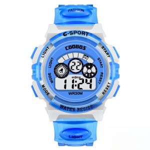 Childrens Waterproof Electronic Wristwatch Cartoon Style Boys And Girls Digital Display Watch with Alarm Calendar Features