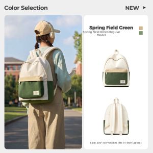 Mr. ace Homme | Minimalist Solid Color School Bag Backpack For Women and Men