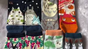Japanese Anime Cartoon Grey Cat Socks Cute Calcifer Short Socks Jiji Socks Birthday Gifts For Girls Size Eu35-40