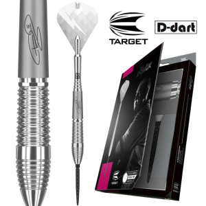 TARGET STEEL TIP DARTS - 22G/24G PHIL TAYLOR G6 POWER 9FIVE SILVER (SWISS) SP 95% TUNGSTEN DART SET