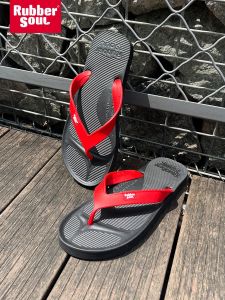 Original RUBBERSOUL Mens Thong Slippers Casual Beach Sandals Waterproof Non-slip Thick Bottom PVC Material Summer Shoes