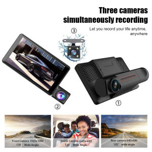 EKLEVA Dash Cam For Car 1080P HD Night Vision Dash Cam 3 Camera Reverse Image Dashcam 24H Parking Monitor dvr 170 Camera For Car