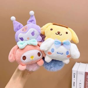ZEEMIN Halloween Christmas Sanrio Plush Scrunchie: Anime Kuromi & Kawaii Lady Tie Hair Accessories