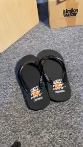 Sandal Spon Hitam Sandal Jepit Pria Distro Original Linkswear - LNK04