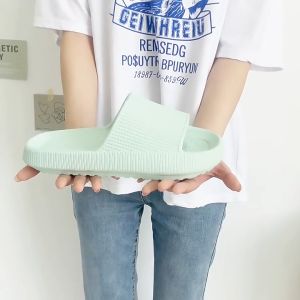 Japanese muffin thick-soled extra-large cool mens slippers summer simple thick-soled home couple bathroom bath non-slip womens slippers