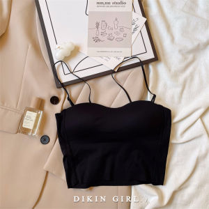 Seamless One-Piece Bralette Tank Top Womens Fashion Anti-Light Walk Outdoor Wear White No Trace No Steel Ring Bra