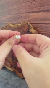 (Real Unit) Freshwater Pearl Adjustable Ring Gold Tone Elegant Pearl Ring Women Jewelry Luxury Gift Pearl Ring #3 - RRC