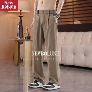 NEW BOLUNE | Quần Dài Thoáng Mát Form Thẳng Rộng Dưới Co Giãn Mùa Hè