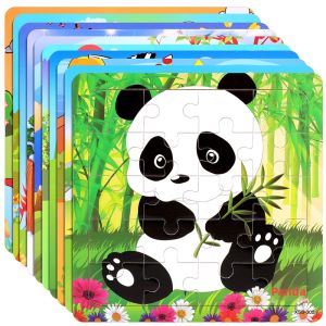 MWZ | Educational Animal Puzzle for Toddlers Wooden