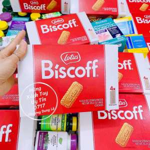 Bánh quy giòn Lotus Biscoff Châu Âu nhập Mỹ hộp 1kg 4 thanh [Hàng bay air thơm ngon chất lượng]