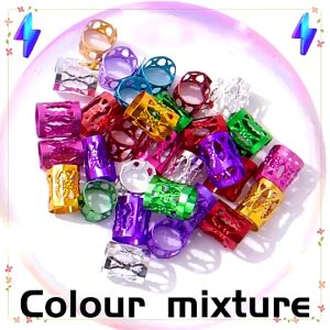 Metal Cuffs and Dreadlock Beads - Hair Braid Rings and Clips for Styling Dreadlocks