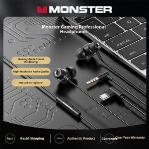 Monster | Wired Gaming In-ear Headphones Type-C 3.5mm Jack
