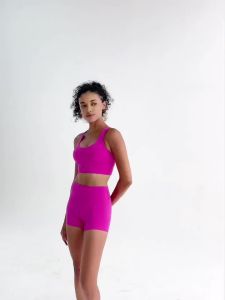 Quần Short Tập Yoga Cạp Cao Màu Trơn Dành Cho Nữ Nhanh Khô Thoáng Khí Thích Hợp Cho Tập Thể Dục Thể Thao Chạy Bộ Đạp Xe