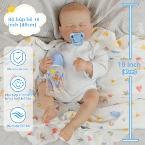 Búp Bê Sơ Sinh Reborn 19 Inch LouLou Sống Động Như Thật Với Làn Da 3D Tĩnh Mạch Rõ Chất Liệu Vinyl Dành Cho Bé Gái Và Bé Trai Quà Tặng Giáng Sinh Tương Tác Giáo Dục