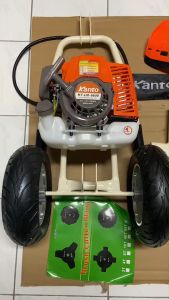 KANTO รถเข็นตัดหญ้า รุ่น KT-LM-6600 เครื่องยนต์2จังหวะ ลานสตาร์จเบา แบบเข็น รุ่นโครงใหญ่