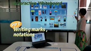 86 inch Interactive Whiteboard Touch Screen Smart Teaching Board / Digital Meeting Board Built-in Webcam and Mics Smart board