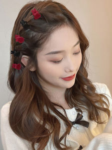 UMI | Autumn and Winter Elegant Velvet Styling Side Clip Black Hair Clip