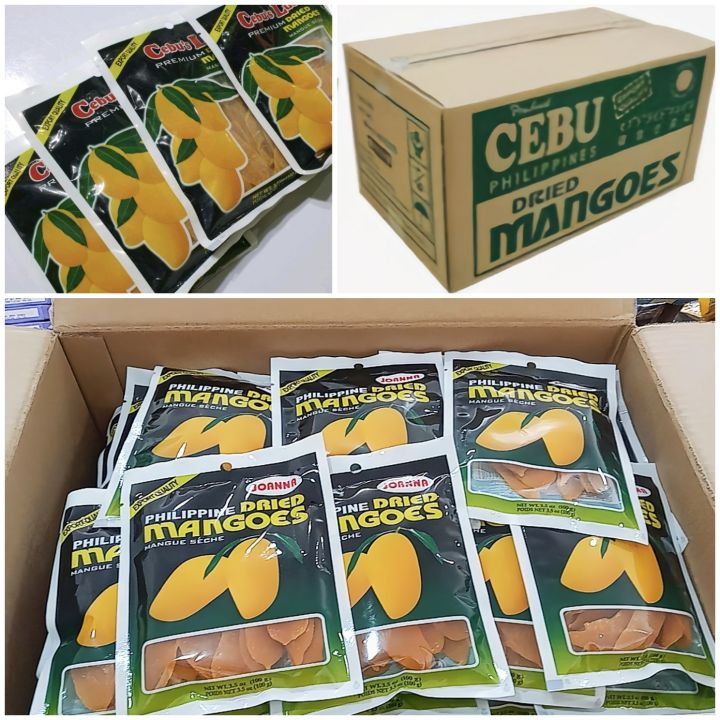 WHOLESALE (1 BOX 100pcs, 100g/pack) Cebu's Lucky Dried Mangoes, Joanna