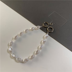 Universal Mobile Phone Lanyard Womens Crossbody Pearl Hanging Chain for Cellphone Handbag Short Phone Wrist Rope Pendent
