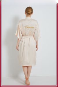 Wedding Morning Gowns Bride and Bridesmaid Wedding Gift Summer Silk Thin Robe Custom Long Style Red Pajamas for Women