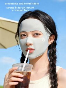 Summer Outdoor Protection Face Cover Ice Silk Sunscreen Breatheable Facekini