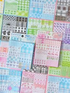 Rainbow Series Handbook Stickers | DIY Scrapbook Sticker | Sticky Notes Journal Student DIY Planner Decoration Morandi