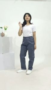 Celana Baggy Pants Cargo Anak Perempuan Usia 5-17 Tahun