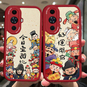 Huawei Nova14 Phone Case Chinese God of Wealth Luck Longevity Full Lens Protection Soft Silicone Mens Couple Anti-Fall Protective Cover