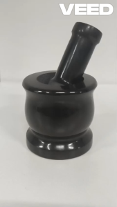 Premium Stone Mortar & Pestle Small | Heavy Spice Grinder for Garlic Ginger & Chutney (1 Set)