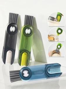 1-3PCS 3 in1 Cleaning Tool Cup Brush Micro Lid Brushes Useful Product Multifunction Nursing Water Bottle Cover Cleaning Brush