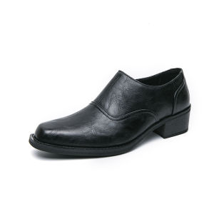 Height-increasing Thick Heel Business Leather Shoes