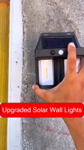 MillionGreat Upgraded Solar Wall Lights Outdoor Waterproof Dual Head Super Bright Sconce Lamp with Motion Sensor 3 Lighting Modes Solar Powered Garden Decorative Light