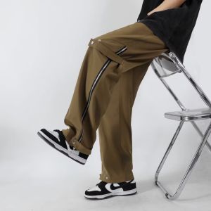 Autumn Casual Pants Loose Trendy High Street Sport Wide Leg Trousers Trendy Brand Heavy Straight Workwear Pants for Men