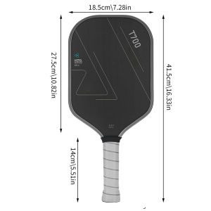 T700 Pickleball Paddle 2PCS Carbon Fiber Polymer Honeycomb Core Carbon 16MM Friction Surface Enhanced Power Spin&Control