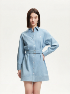 Vero Moda | Đầm Áo Sơ Mi Màu Đơn Với Dây Nịt Tencel Mùa Hè