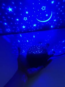 UOSU | LED Night Light USB Plug RGB Starry Sky Galaxy Moon Projector Light Auto Color Changing for Kids Room Birthday Party Decor Gift