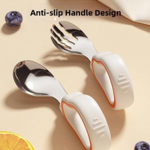 DANBIYIN | Training Eating Self-Feeding Stainless Steel Utensils