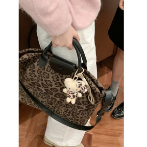 Fall and Winter Woolen Check Pattern Bag Womens 2024 New Arrival Trendy South Korea Niche Style Tote Bag Large Capacity Satchel Messenger Bag