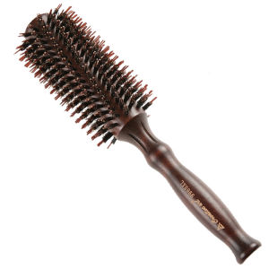 Professional Hair Salon Curling Comb Hog Bristle round Tube Brushing Comb Hairdressing Blow Dry Inner Click Large Curling Comb