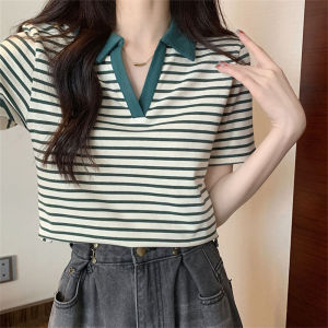 AISAMEFE Áo Thun Nữ Ngắn Tay In Họa Tiết Phong Cách Instagram Áo Hở Rốn Mới Mùa Hè 2022 Dáng Rộng Phiên Bản Hàn Quốc Cho Học Sinh